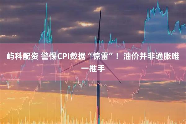 屿科配资 警惕CPI数据“惊雷”！油价并非通胀唯一推手